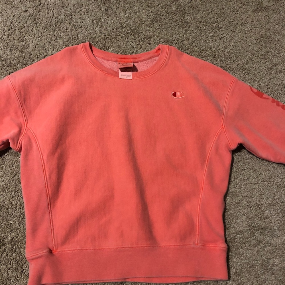 orange champion sweatshirt